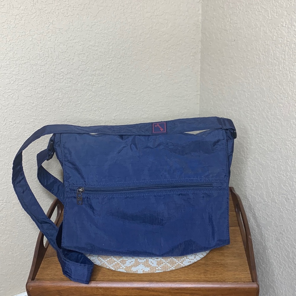 Mondo Navy Blue Nylon Crossbody Messenger bag